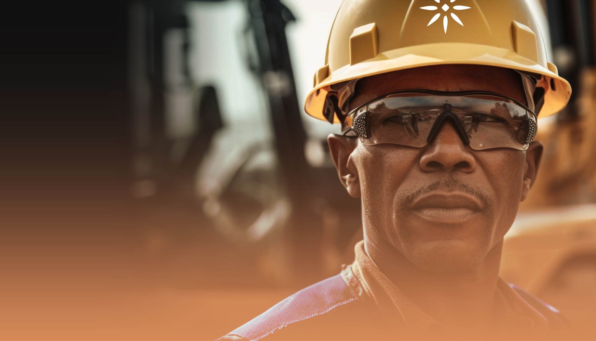 Mine worker wearing an Intsuka hard hat